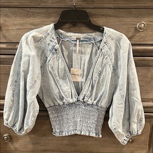 Free People Denim Top
